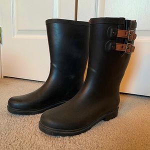 Black & Brown Rainboots